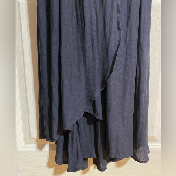 Free People Boho Embroidered Flowy Wrap V-Neck Flutter Sleeve Maxi Dress Size XS - Picture 9 of 14